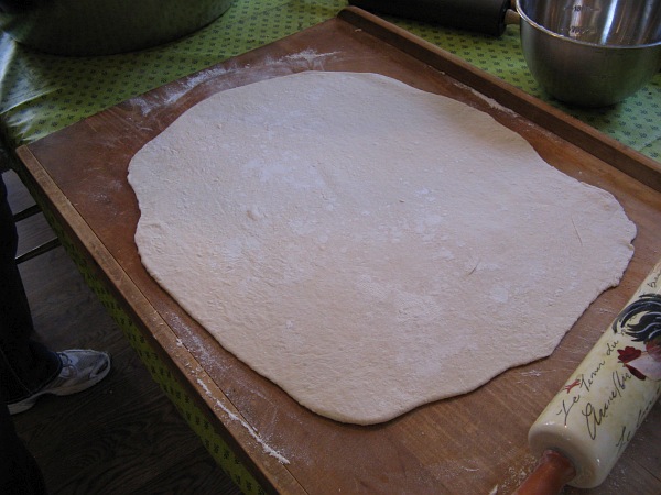 The dough is ready for cutting.