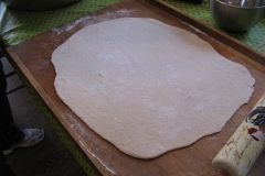 The dough is ready for cutting.